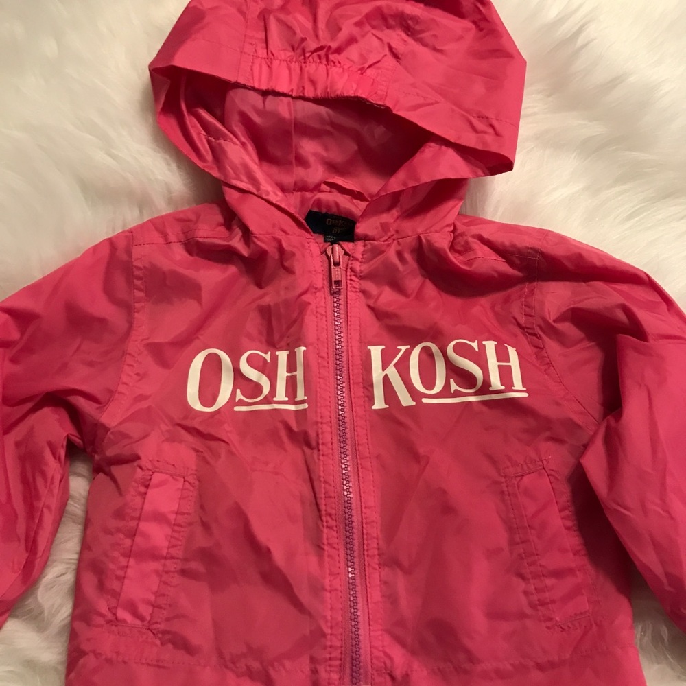 Girls pink OshKosh windbreaker jacket 18 mos